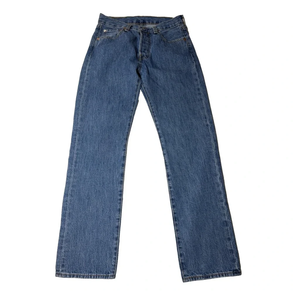 Levi's 501 Original Fit Straight Leg Button Fly Jeans Medium Wash 29x30